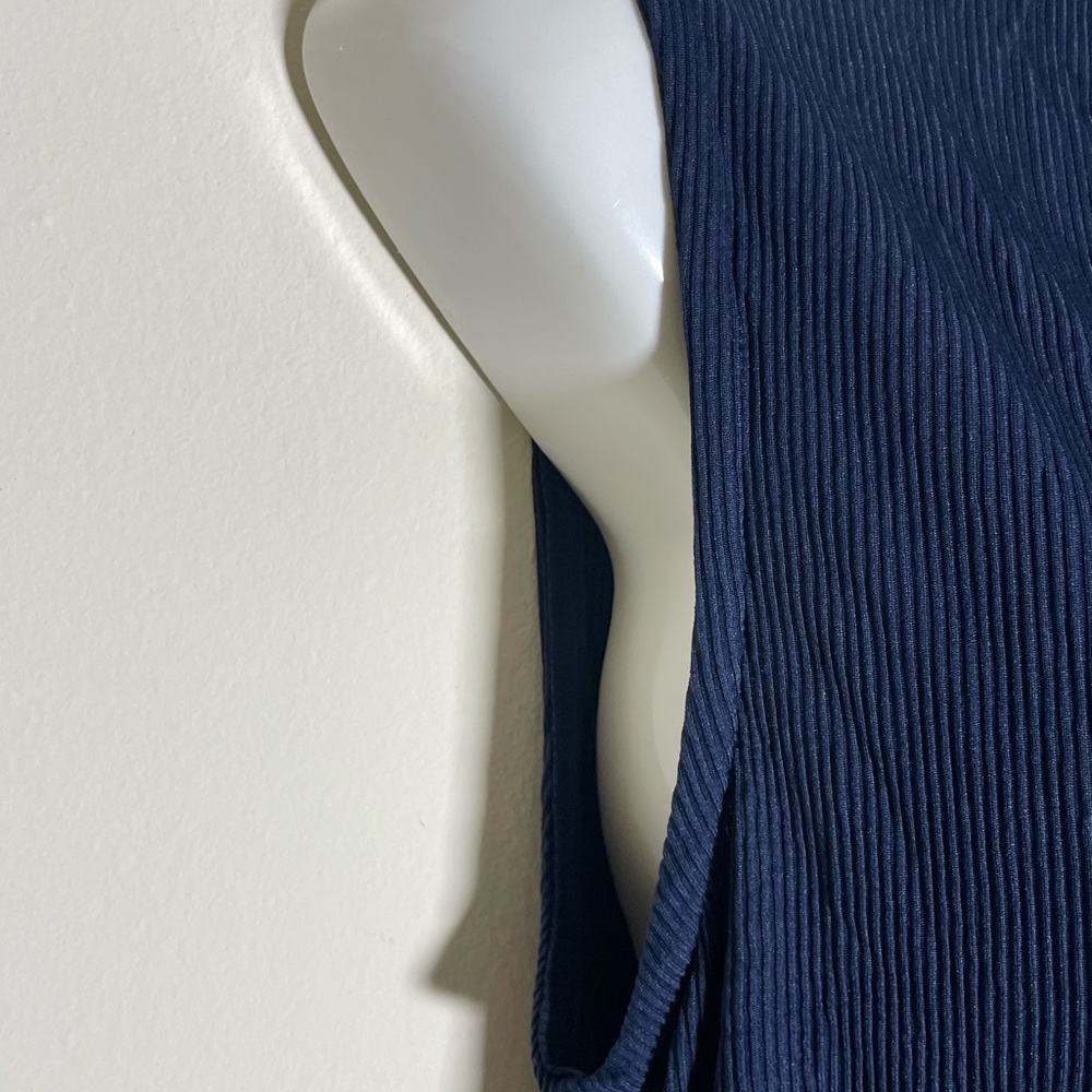 Sz M BTFBM Womens Casual Jumpsuits  crewneck stretchy Dressy Navy  Blue - Picture 10 of 16